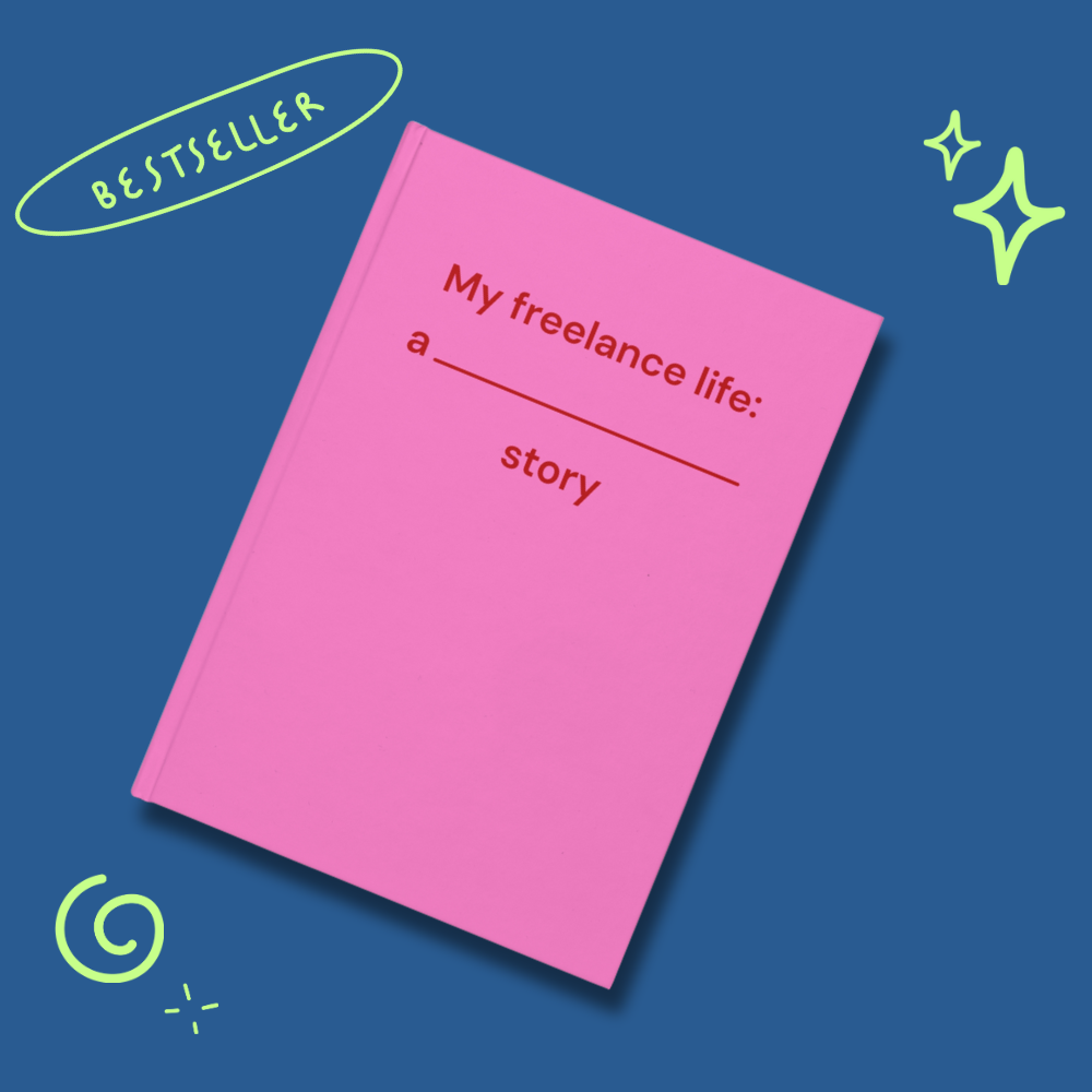 My freelance life - Hardcover notebook - hot pink