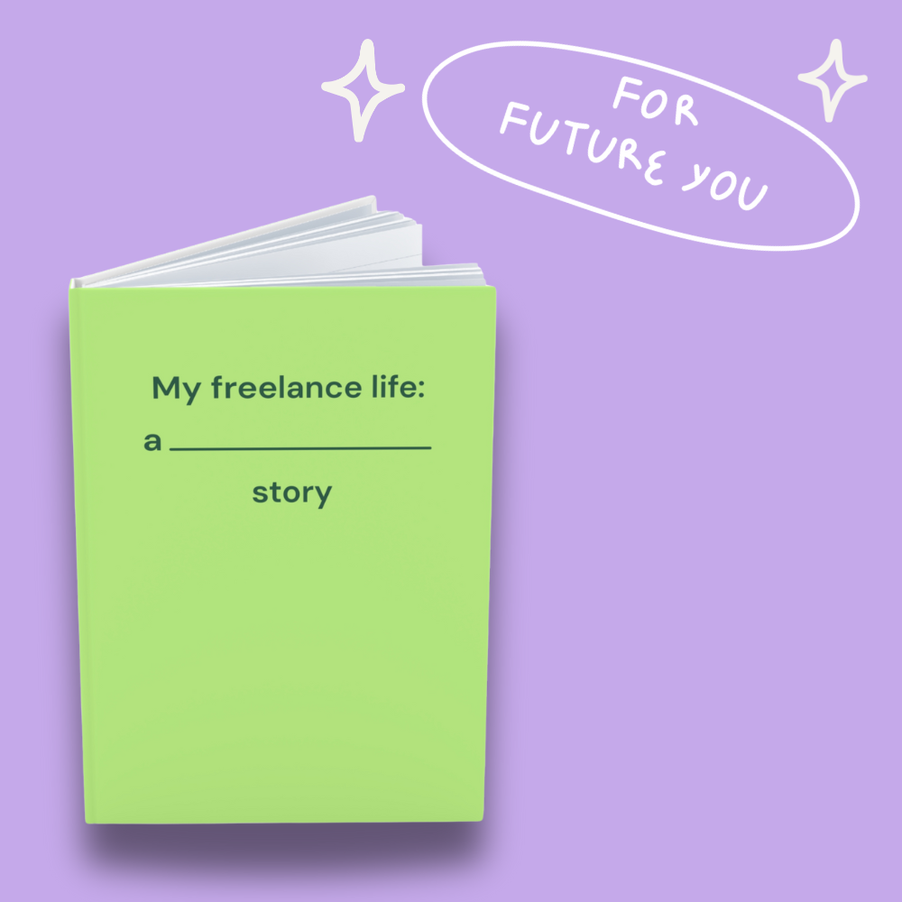 My freelance life - Hardcover notebook - lime