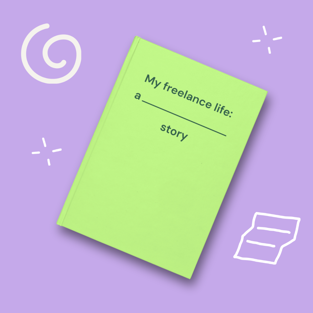 My freelance life - Hardcover notebook - lime