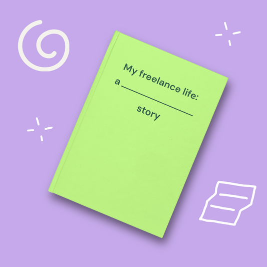 My freelance life - Hardcover notebook - lime