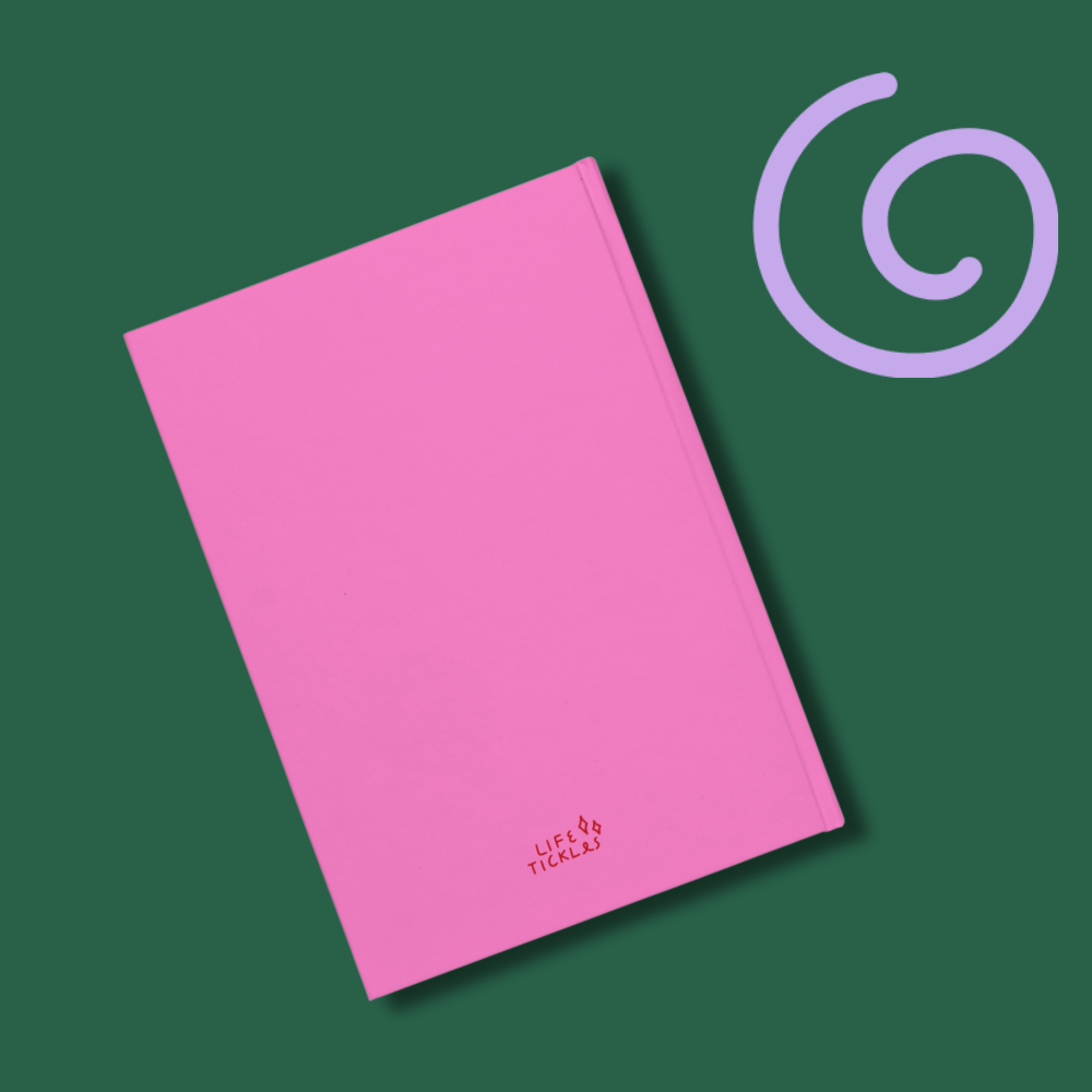 Brilliant ideas I had in the shower - Hardcover notebook - hot pink