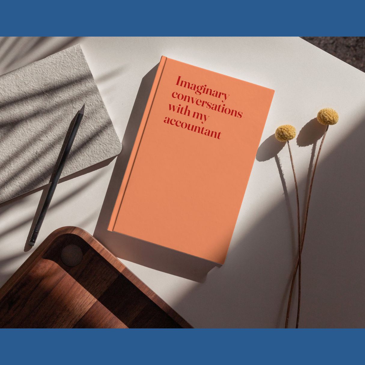 Imaginary conversations with my accountant - Hardcover notebook - orange