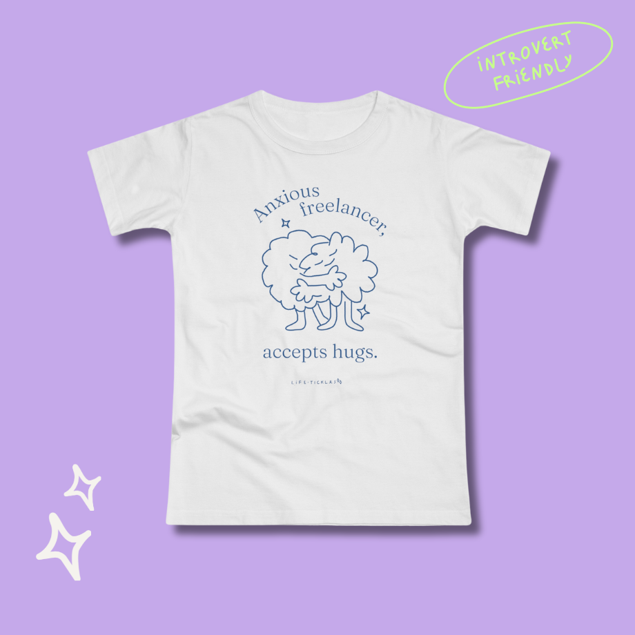 Anxious freelancer, accepts hugs - Women’s T-shirt (big print)