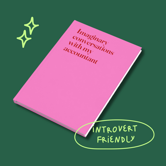 Imaginary conversations with my accountant - Hardcover notebook - hot pink