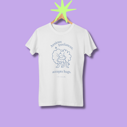 Anxious freelancer, accepts hugs - Women’s T-shirt (big print)
