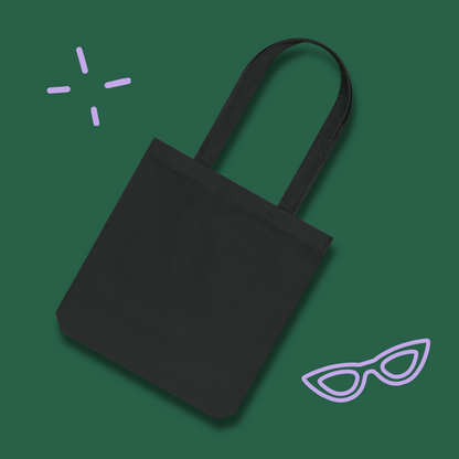 Unpaid bills & other burdens - Woven Tote Bag (text, black + white)