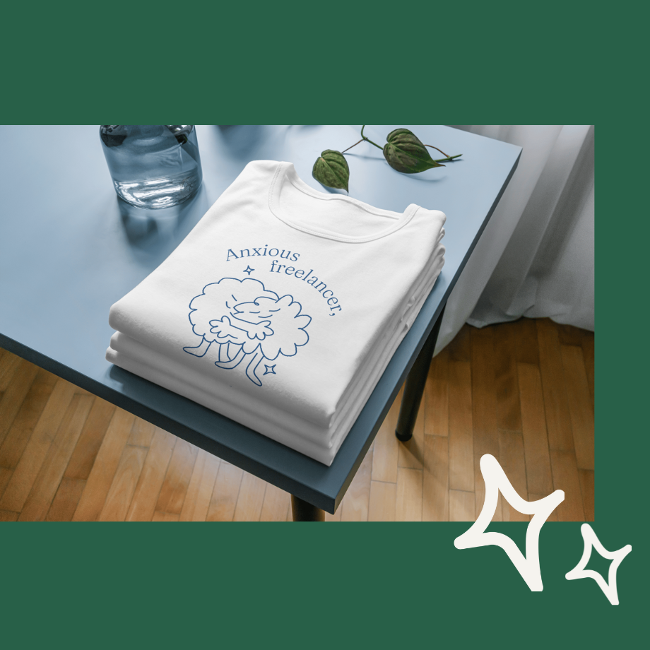 Anxious freelancer, accepts hugs - Men’s T-shirt (big print)