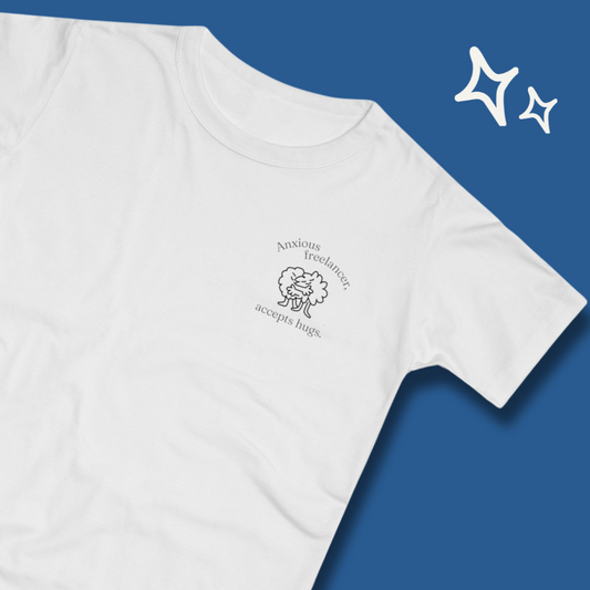 Anxious freelancer, accepts hugs - Women’s T-shirt (small print)