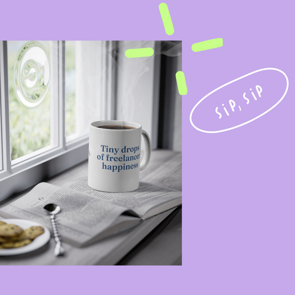 Tiny drops of freelancer happiness  - Ceramic mug