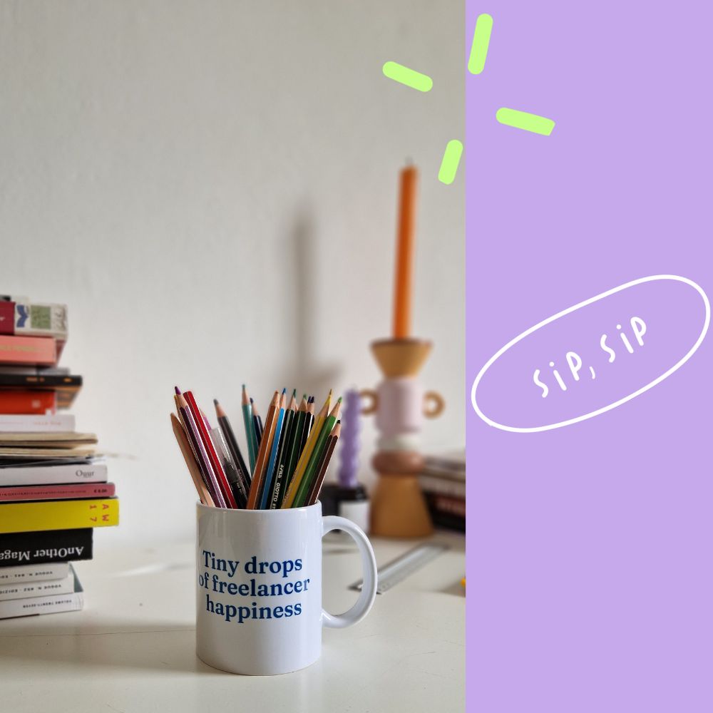 Tiny drops of freelancer happiness  - Ceramic mug