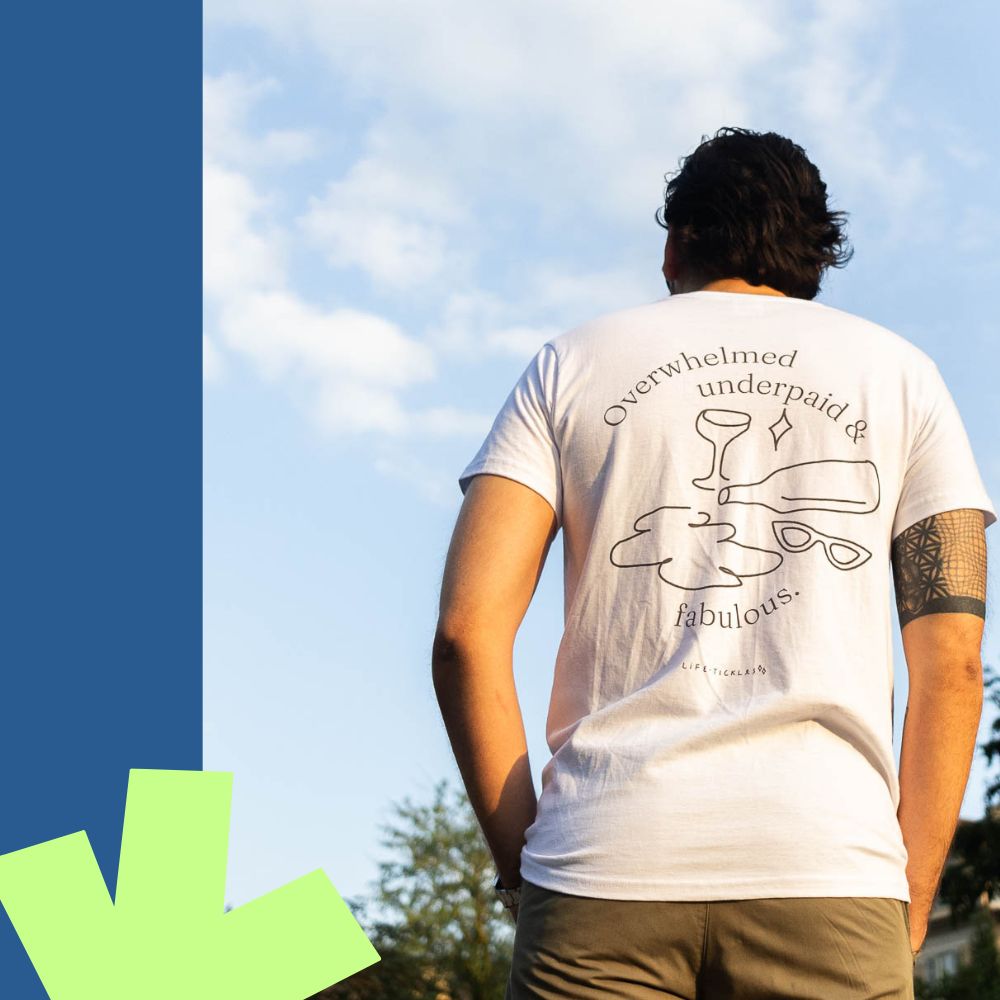Overwhelmed, underpaid & fabulous - Men’s T-shirt